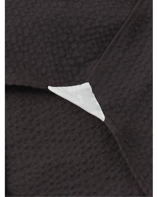 Camicia in cotone seersucker di De Petrillo in Gray da Uomo