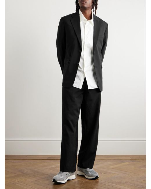 mfpen Black Studio Straight-leg Wool Suit Trousers for men