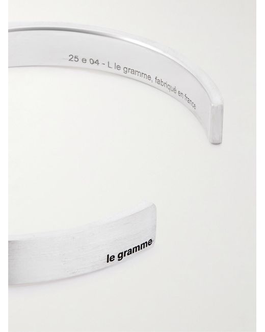 Le Gramme Natural 21g Recycled Sterling Silver Bracelet for men