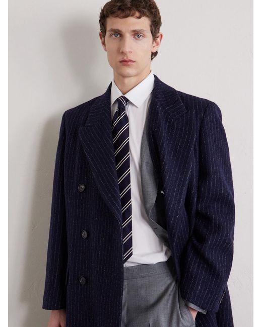 Tom Ford Blue 8Cm Striped Silk-Jacquard Tie for men