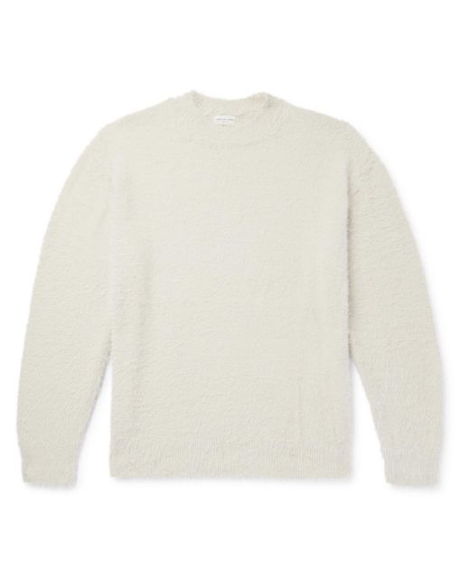 Dries Van Noten White Brushed-knit Sweater for men
