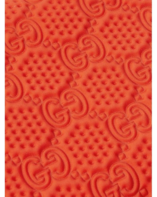 Gucci Red Diver Logo-embossed Shell Pouch for men