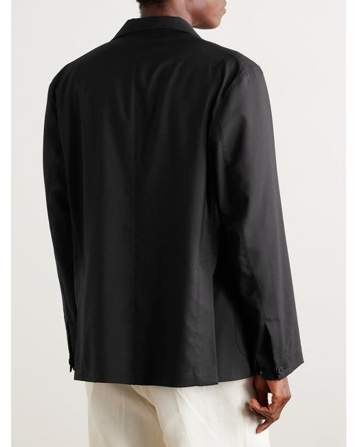 STÒFFA Black Unstructured Wool-crepe Blazer for men