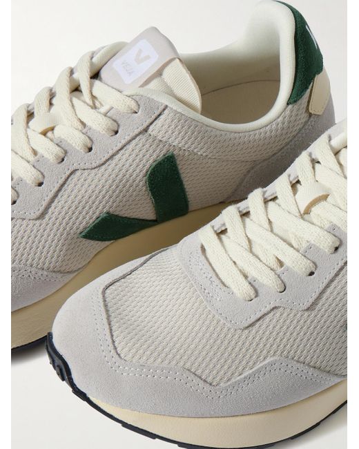 Veja Metallic Paulistana Suede-Trimmed Alveomesh Sneakers for men