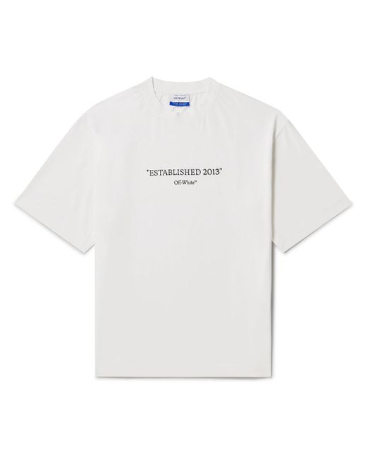 Off-White c/o Virgil Abloh White Printed Cotton-jersey T-shirt for men