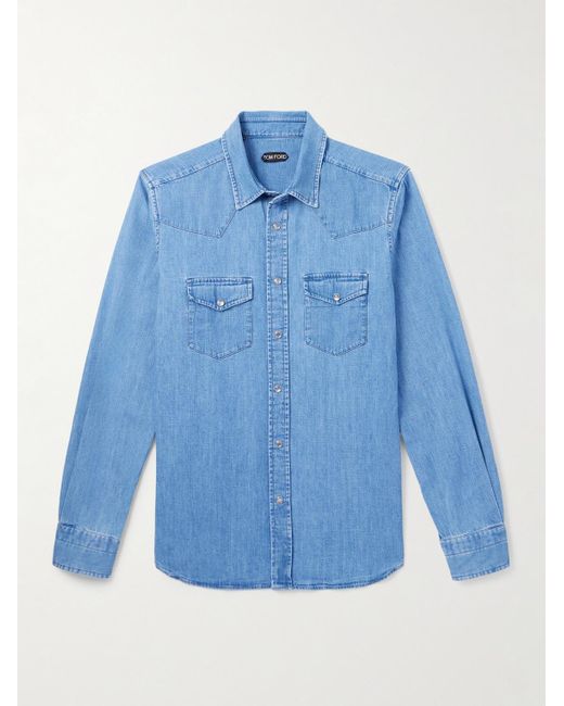 Camicia di Tom Ford in Blue da Uomo