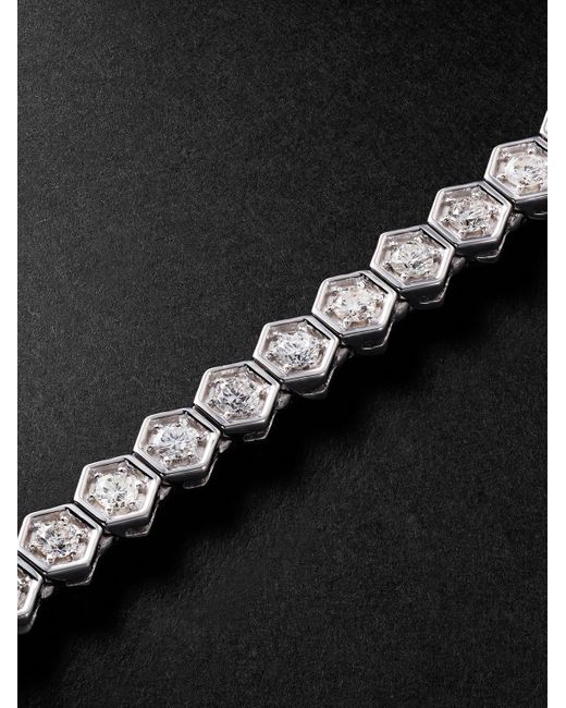 KOLOURS JEWELRY Black Hexagon Xxlarge-Karat Diamond Bracelet for men