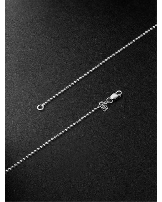 Sydney Evan Black Large Moon Sapphire Necklace for men