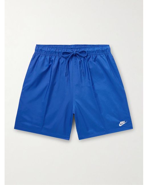 Nike Club Flow gerade geschnittene Shorts aus Shell mit Kordelzugbund in Blue für Herren