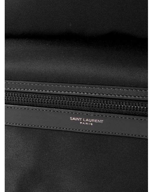 Saint Laurent Black City Leather-trimmed Shell Backpack for men