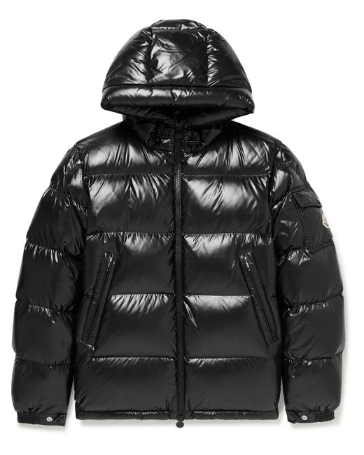 Moncler Ecrins Quilted Shell Hooded Down Jacket in Black for Men | Lyst