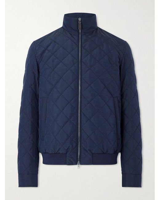 Herno Blue Quilted Shell Jacket for men