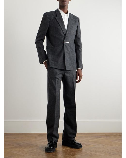 Givenchy Blue Wool-Flannel Suit Jacket for men