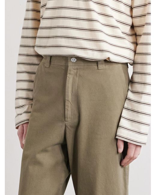 A.P.C. Natural Ville Cropped Straight-leg Cotton-gabardine Chinos for men