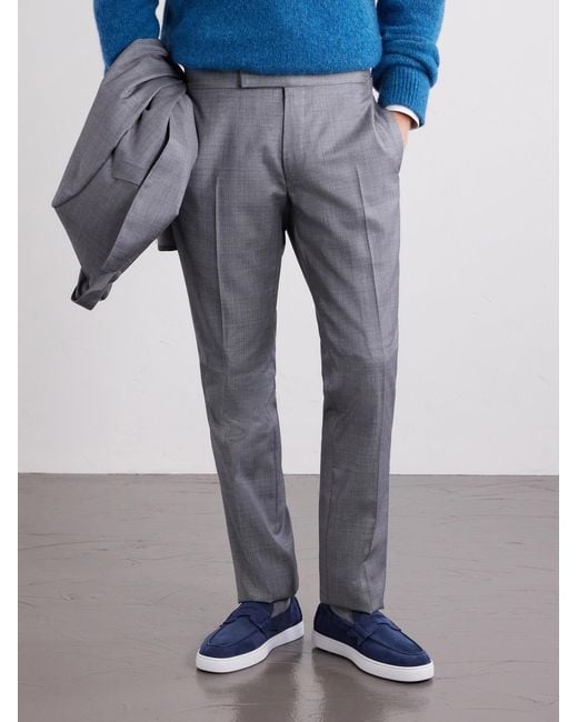 Christian Louboutin Blue Harold Suede Loafers for men