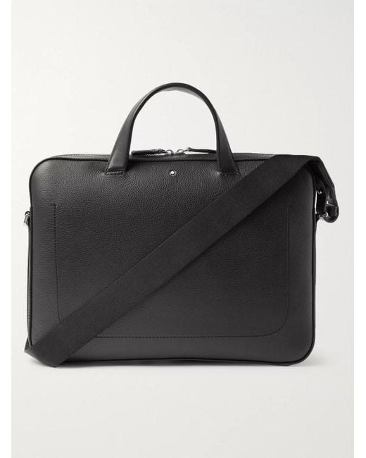 Montblanc Black Full-grain Leather Briefcase for men