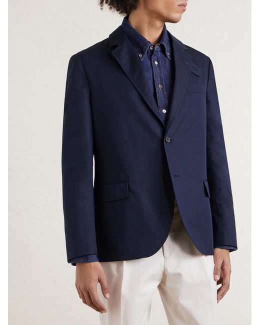 Slowear Blue Woven Suit Jacket for men