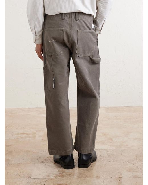 (w)taps Gray Armstg2501 Straight-leg Cotton-canvas Trousers for men