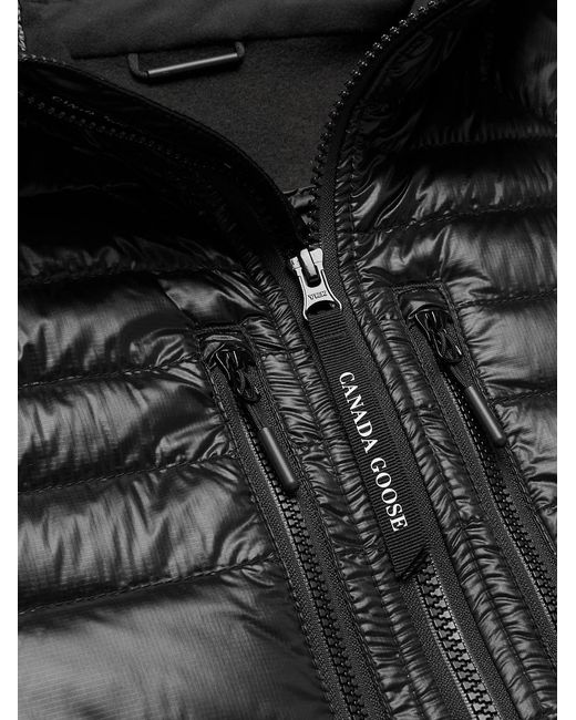 Canada Goose Black Hybridge Lite Slim-fit Quilted Shell Hooded Down Jacket for men