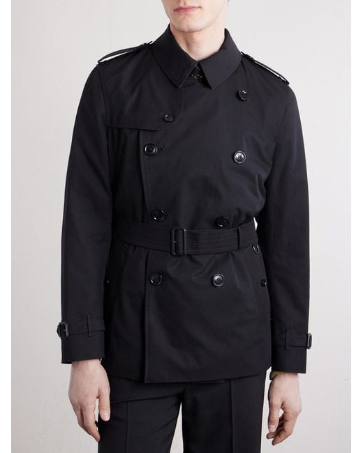Burberry Blue Kensington Cotton-gabardine Trench Coat for men