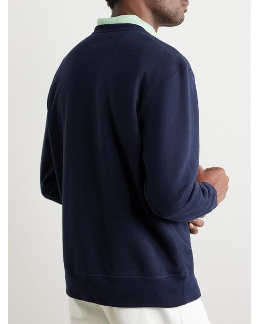 Ralph Lauren Purple Label Blue Cotton-blend Jersey Sweatshirt for men