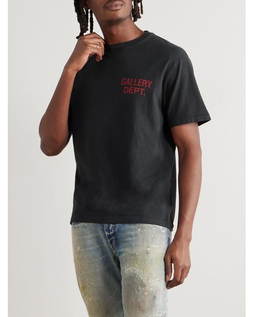 GALLERY DEPT. Black Souvenir Logo-print Cotton-jersey T-shirt for men
