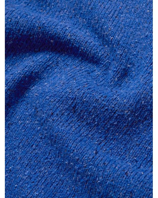Folk Blue Knitted Sweater for men