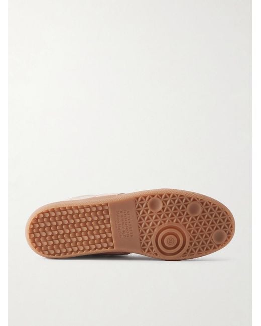 Maison Margiela Pink Replica Leather And Suede Sneakers for men