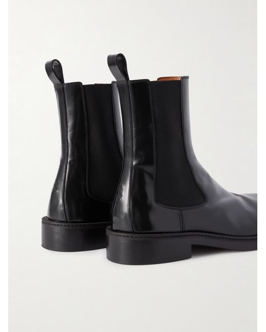 Alexander McQueen Black Leather Chelsea Boots for men