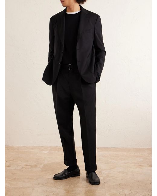 Officine Generale Black Arthus Wool Suit Jacket for men