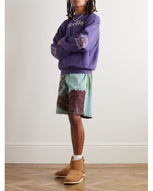 Kapital Purple Kookie Printed Cotton-jersey Sweatshirt for men