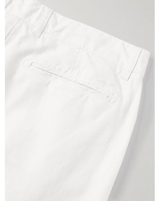 Pantaloni slim-fit in misto cotone e lino Winch2 di Massimo Alba in White da Uomo