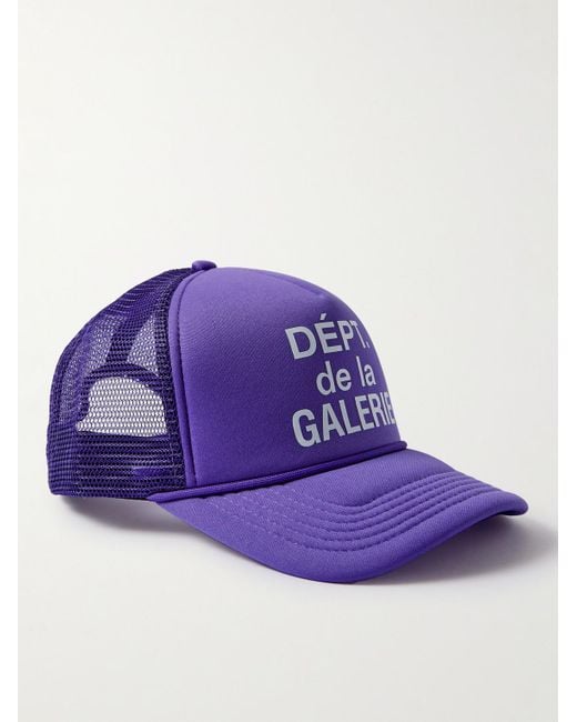 GALLERY DEPT. Purple Logo-print Canvas And Mesh Trucker Cap for men