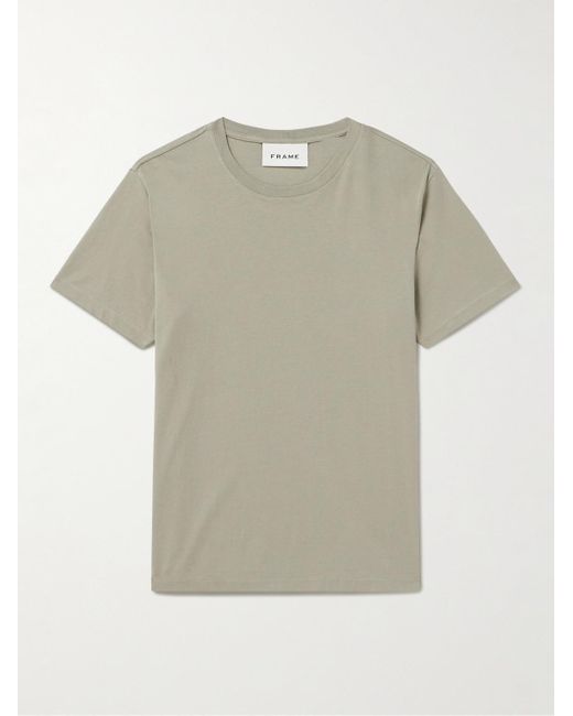 FRAME Natural Cotton-jersey T-shirt for men