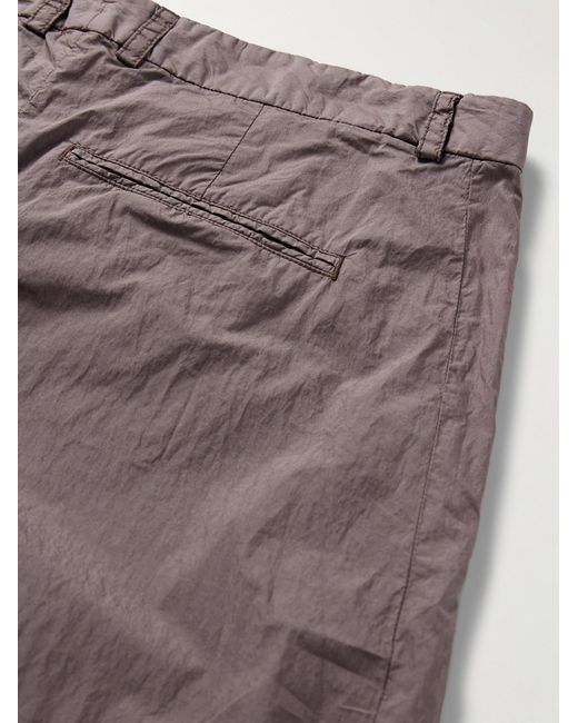 Our Legacy Purple Straight-Leg Crinkled Cotton-Blend Trousers for men