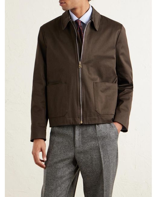 Paul Smith Brown Cotton-blend Twill Jacket for men