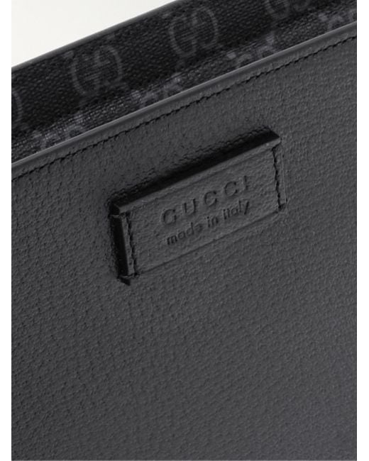 Gucci Black Mini Textured-Leather Pouch for men