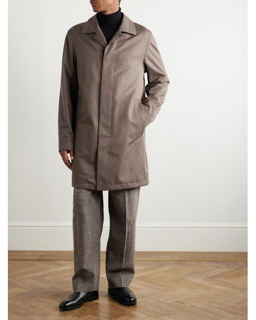 Zegna Brown Motorin 300Cc Satin-Twill Jacket for men