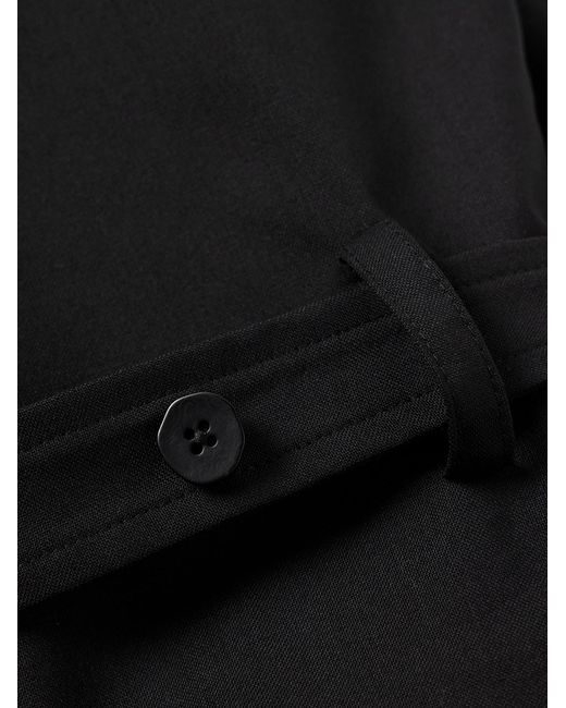 STÒFFA Black Belted Wool Trench Coat for men