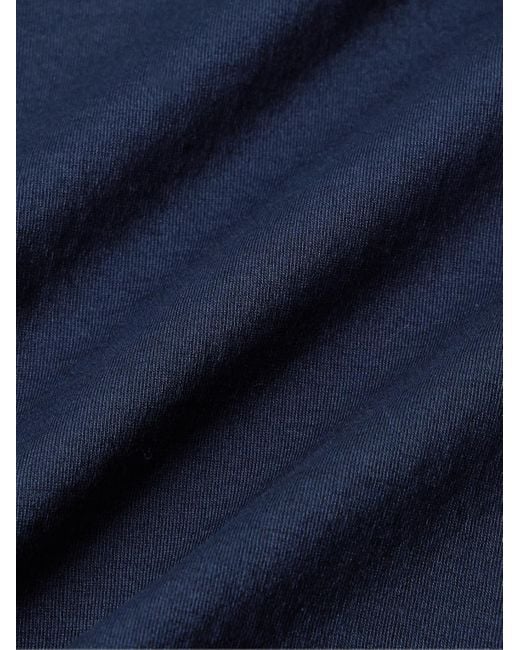 Kiton Blue Cotton-jersey T-shirt for men