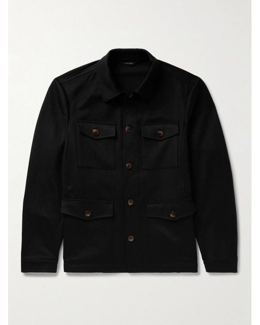 Canali Black Safari Cashmere Jacket for men