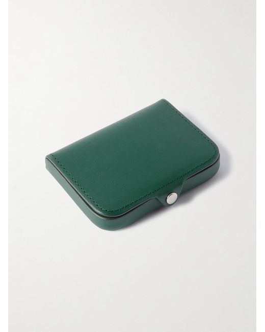 A.P.C. Green Josh Logo-detailed Leather Wallet for men
