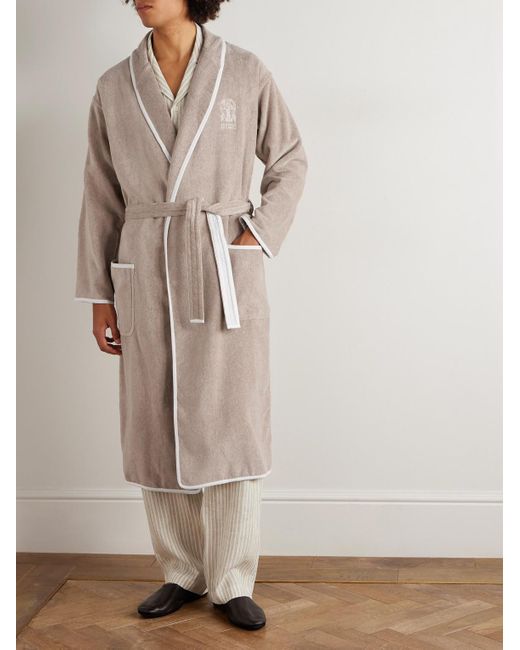 Brunello Cucinelli Natural Cotton-Terry Bathrobe for men