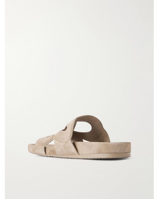 Loewe Natural Paula's Ibiza Ease Monogram Suede Slides for men