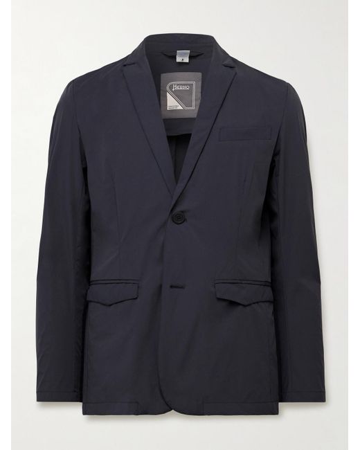 Herno Blue Slim-Fit Shell Blazer for men