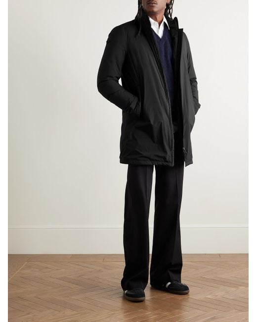 Herno Black Padded Shell Hooded Down Jacket for men