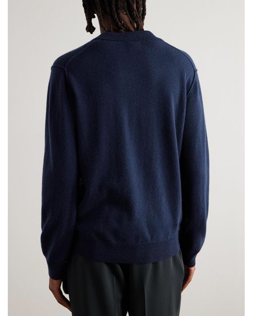 Hartford Blue Wool And Cashmere-blend Polo Shirt for men