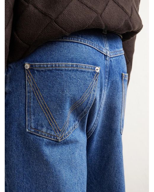 Bottega Veneta Blue Straight-leg Organic Jeans for men