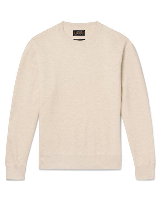 Beams Plus White Cotton-jersey Sweatshirt for men