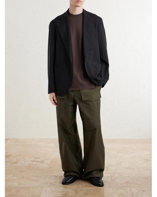 A.PRESSE Brown Heavy Weight Cotton-Jersey T-Shirt for men